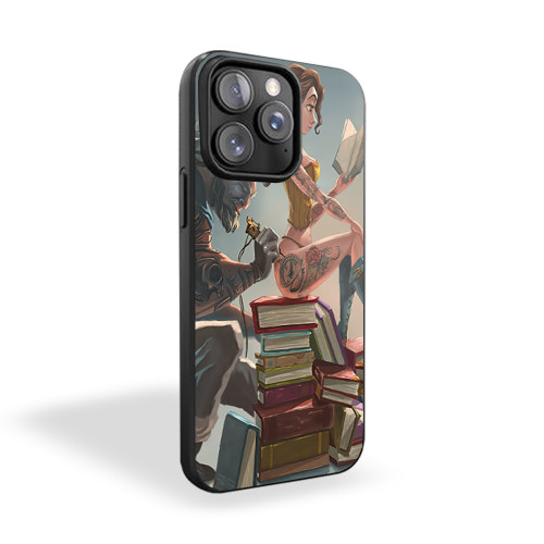 Disney Princes Belle Getting Tatto Beauty And The Beast iPhone 15 Case Cover