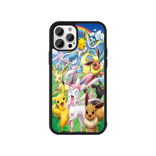 Pikachu Eeve Evolutions Rainbow iPhone 13 / 13 Mini / 13 Pro / 13 Pro Max Case Cover