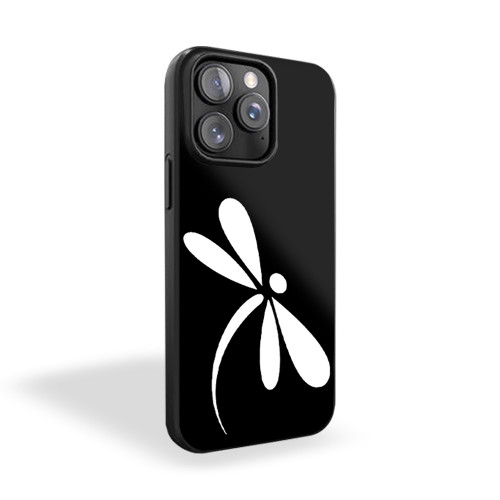 Dragonfly White On Black iPhone 15 Case Cover