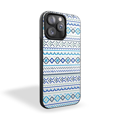 Fairisle Squares And Crosses Patterned iPhone 15 Case Cover