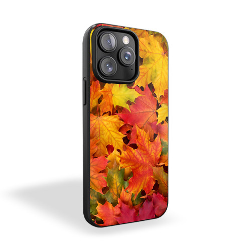 Fall Color Leaves Print Pattern 2 iPhone 15 Case Cover