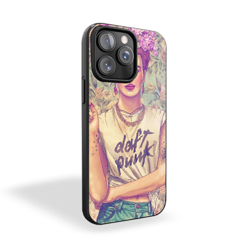 Frida Kahlo Daft Punk Rock iPhone 15 Case Cover