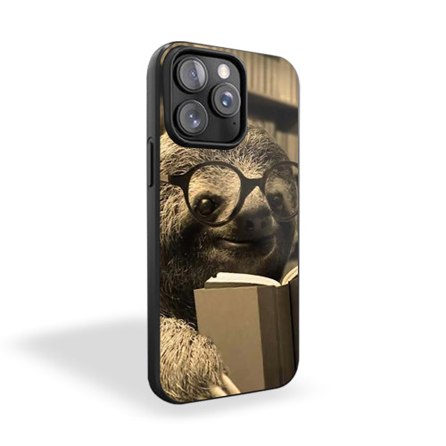Funny Sloth Reading Book iPhone 15 Case Cover