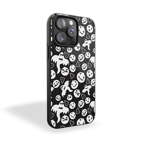 Ghost Halloween Pattern Pumpkin iPhone 15 Case Cover Ghost Halloween Pattern Pumpkin iPhone 15 Case Cover