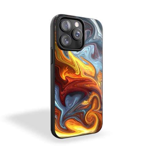 Glow Fabric Orange iPhone 15 Case Cover