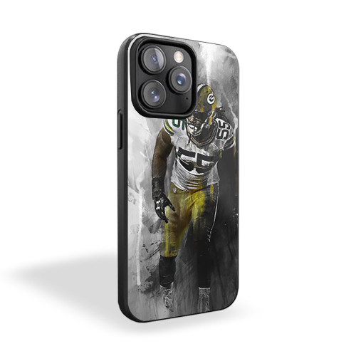 Green Bay Packer Za'darius Smith Art iPhone 15 Case Cover