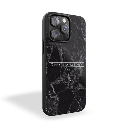 Grey's Anatomy Black Marble iPhone 15 Case Cover