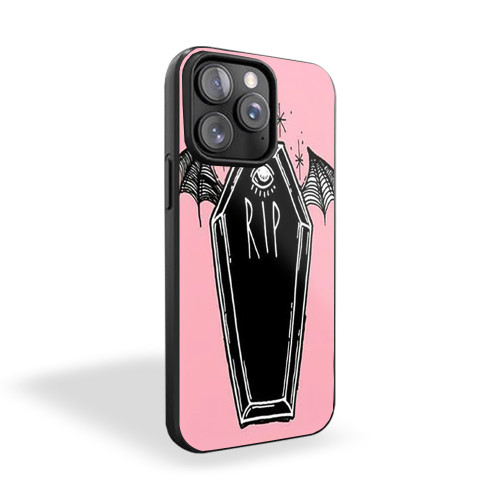 Halloween Coffin With Bat Wings iPhone 15 Case Cover