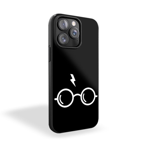 Harry Potter Themed Glasses & Lightning Bolt iPhone 15 Case Cover