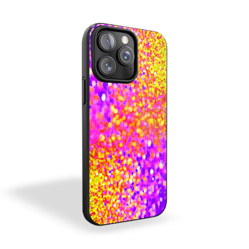 Holographic Glitter Red Print iPhone 15 Case Cover
