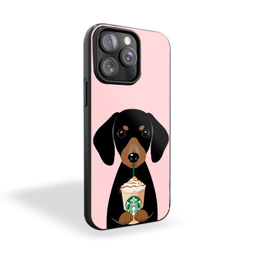 I Love Starbucks Dachshund 1 iPhone 15 Case Cover