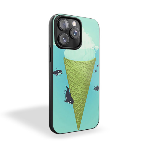 Ice Cream Whale Eaters Design Sea Iceberg iPhone 15 Case Cover