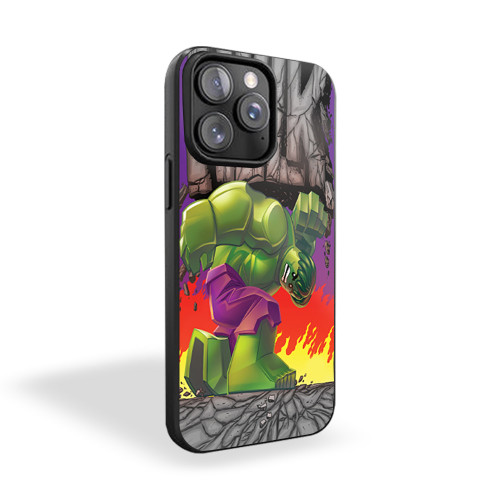 Incredible Hulk Superhero Lego iPhone 15 Case Cover