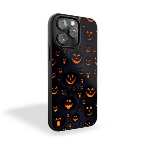 Jack-O'-Lantern Pumpkin Faces Halloween iPhone 15 Case Cover