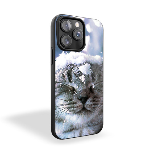 Kitten With Snow Funny Winter iPhone 15 Case Cover