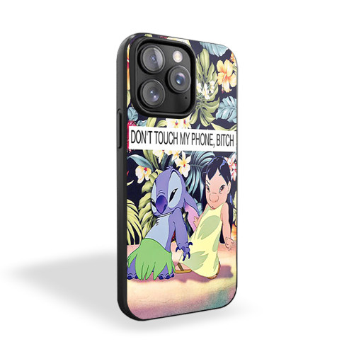 Lilo And Stitch Dont Touch My Phone iPhone 15 Case Cover Lilo And Stitch Dont Touch My Phone iPhone 15 Case Cover