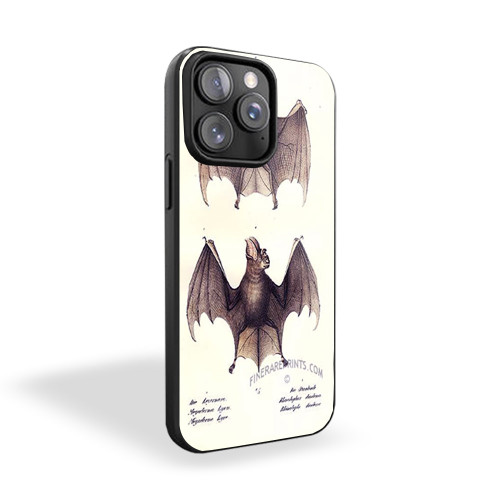 Lithograph Of A False Vampire Bat And A Horseshoe Bat iPhone 15 Case Cover