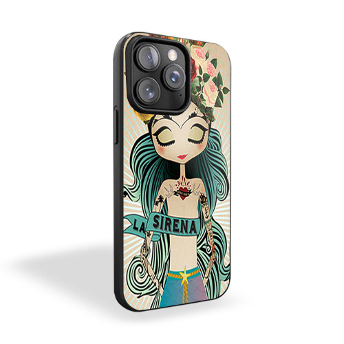Little Fridas Dream Tattoo Mermaid La Sirena iPhone 15 Case Cover