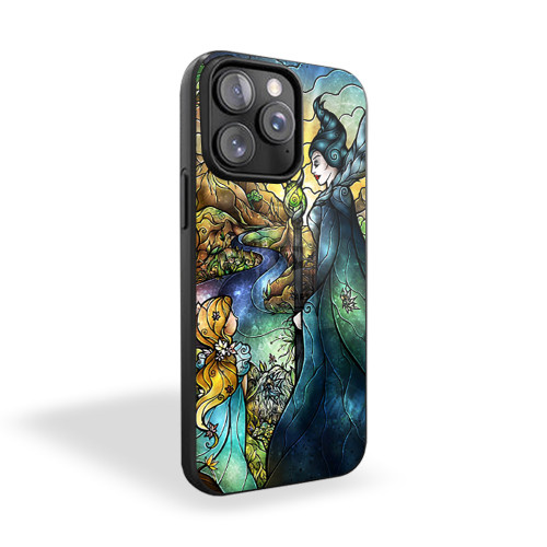 Maleficent Sleeping Beauty Stained Glass iPhone 15 Case Cover Maleficent Sleeping Beauty Stained Glass iPhone 15 Case Cover