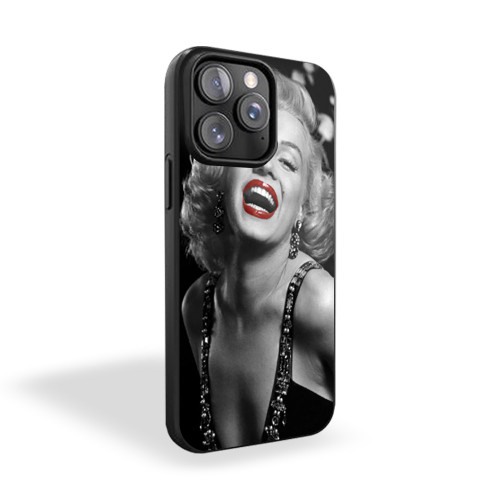 Marilyn Monroe Black And White Pictures With Red Lips iPhone 15 Case Cover