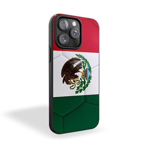 Mexico Country Flag Soccer Ball World Cup iPhone 15 Case Cover