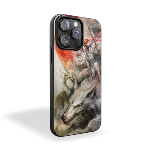 Mononoke Wolf Princess Sword Warrior iPhone 15 Case Cover