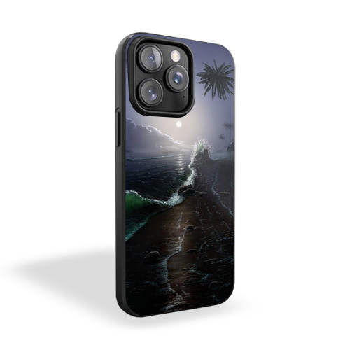 Moonlight Sea Beach iPhone 15 Case Cover