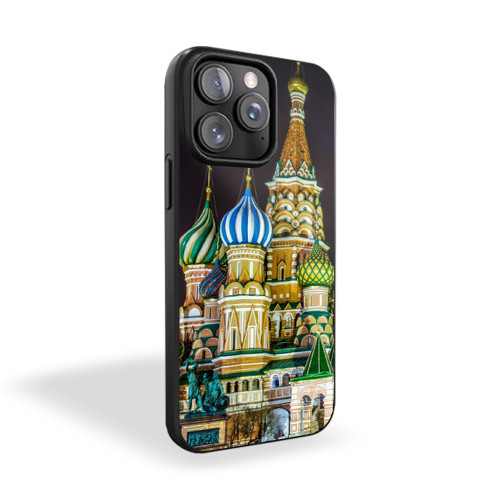 Moscow Tourist Russian Kremlin Gremlin Saint Basils Cathedral iPhone 15 Case Cover