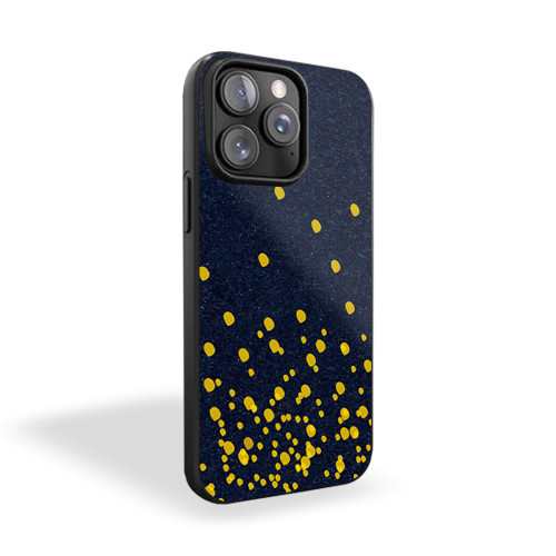 Navy Blue Big Glitter iPhone 15 Case Cover