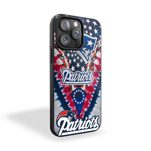 New England Patriots V Tie Dye iPhone 15 Case Cover