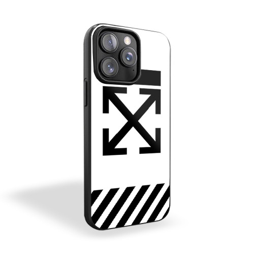 Off White Logo Stripes iPhone 15 Case Cover