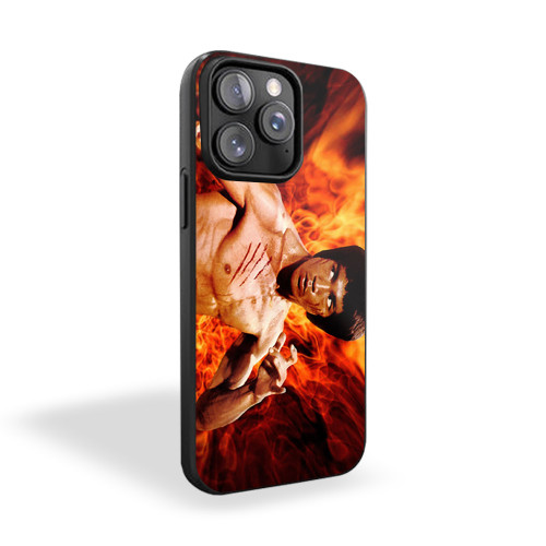 On Fire Bruce Lee iPhone 15 Case Cover