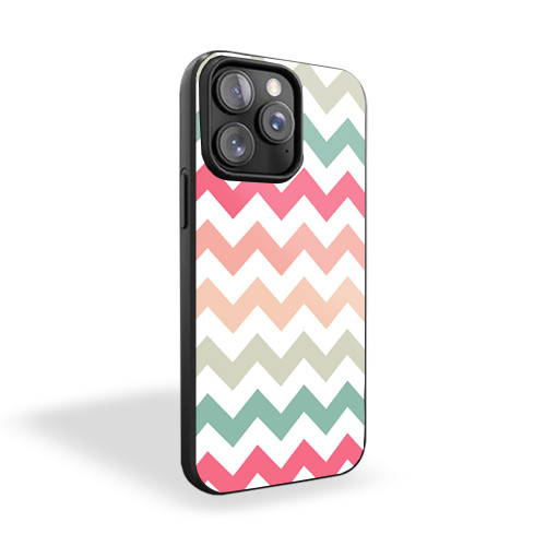 Pastel Chevron Wave Stripes Pattern iPhone 15 Case Cover