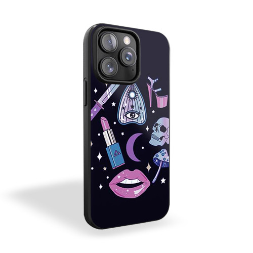 Pastel Goth Kawaii Witch Creepy Cute Graphic iPhone 15 Case Cover