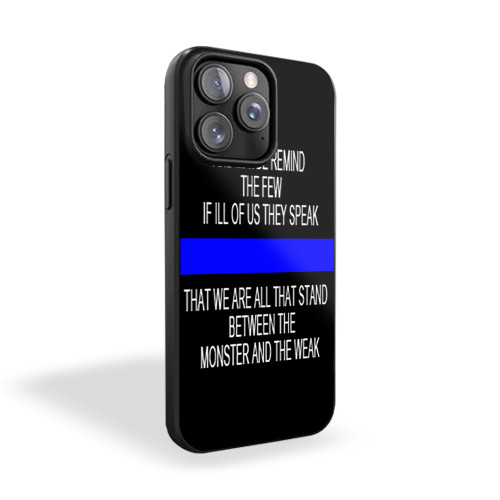 Police Quote Thin Blue Line iPhone 15 Case Cover