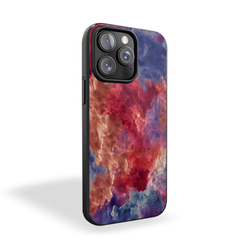 Red & Blue Smoke Cloud iPhone 15 Case Cover