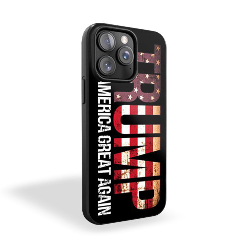 Trump 2020 Distressed American Flag iPhone 15 Case Cover