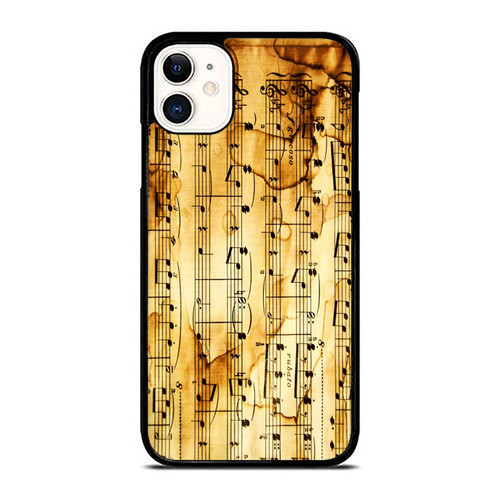 Sheet Music Treble Clefs Vintage Cute Design 1 iPhone 11 / 11 Pro / 11 Pro Max Case Cover