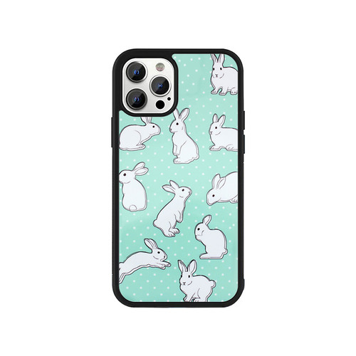Mint Rabbit Pattern 1 iPhone 13 / 13 Mini / 13 Pro / 13 Pro Max Case Cover