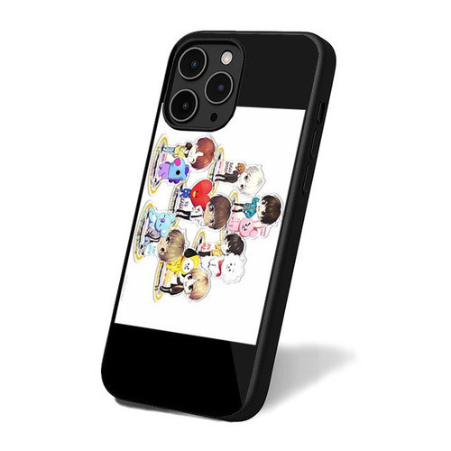 2020 Bts Bt21 Member Cartoon Standee Kpop iPhone 16 Case Cover