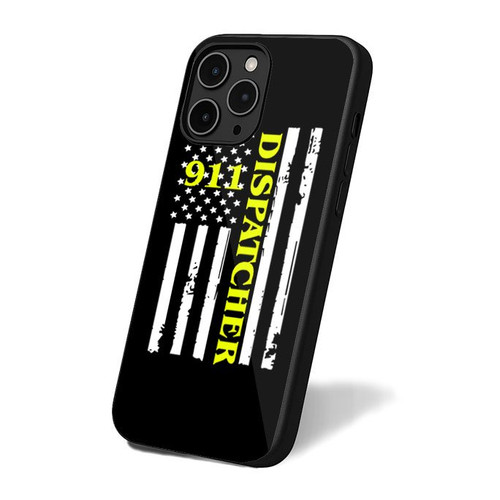 911 Dispatcher Flag Thin Yellow Line iPhone 16 Case Cover