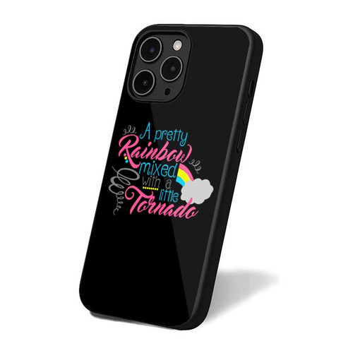 A Pretty Rainbow Mixed With A Little Tornado iPhone 16 Case Cover A Pretty Rainbow Mixed With A Little Tornado iPhone 16 Case Cover