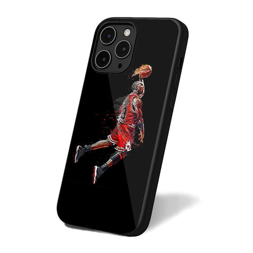 Abstract Art Michael Fly Dunk Basketball iPhone 16 Case Cover