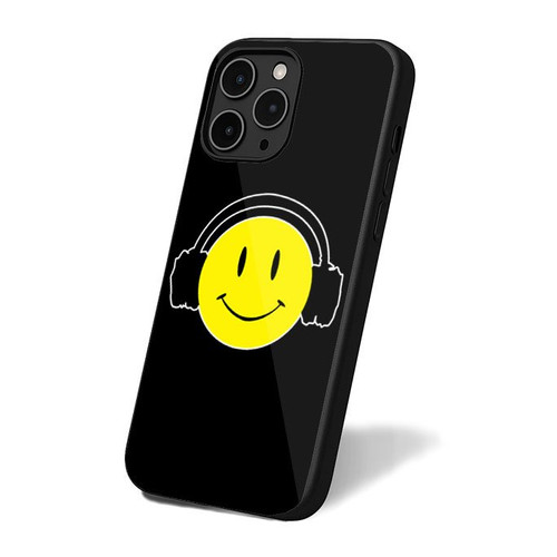 Acid House Smiley Headphone Rave Club Dj iPhone 16 Case Cover