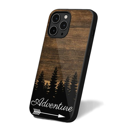 Adventure Wood Hiking Camping Travel Arrow Quote Nature Outdoors iPhone 16 Case Cover