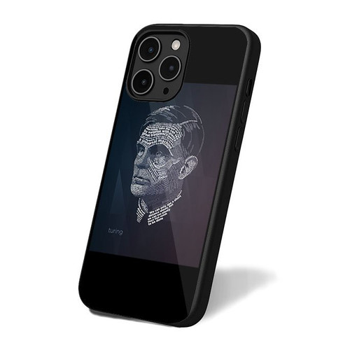 Alan Turing Typography iPhone 16 Case Cover