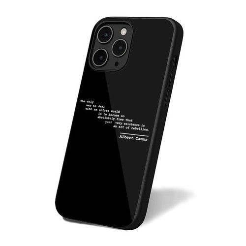 Albert Camus Rebellion Quote iPhone 16 Case Cover