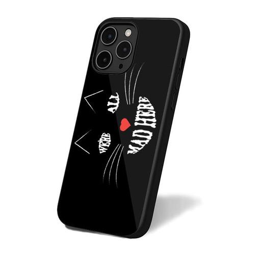 Alice In Wonderland Inspired We're All Mad Here 8 iPhone 16 Case Cover