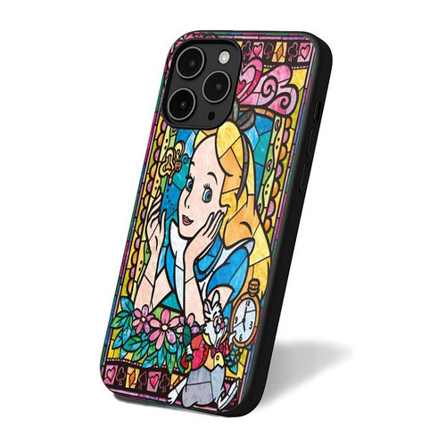 Alice In Wonderland Mozaic Glasses Retro Simple Art iPhone 16 Case Cover