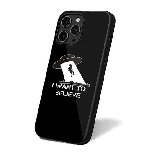 Alien And Unicorn I Want To Believe iPhone 16 Case Cover